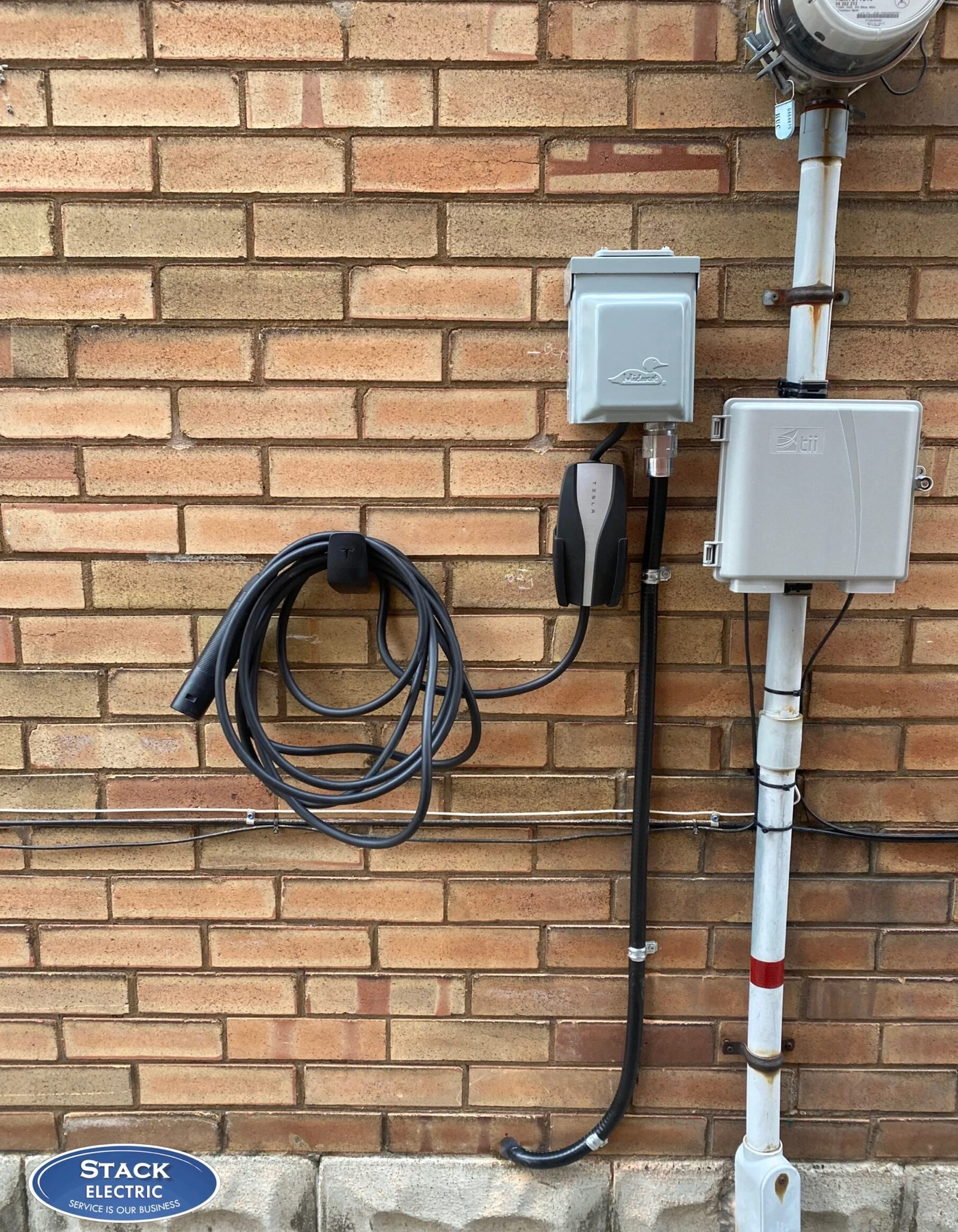 EV charger installed by Stack Electric